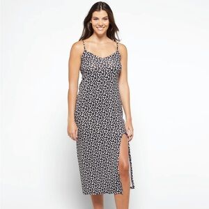 z Supply black floral dress size medium